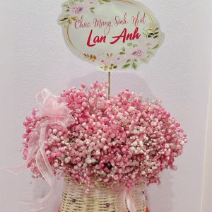 Giỏ hoa baby, giỏ hoa baby đẹp, giỏ hoa đẹp, mẫu giỏ hoa đẹp