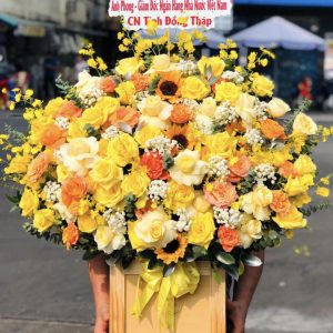 Giỏ hoa hồng, giỏ hoa hồng đẹp, giỏ hoa đẹp, mẫu giỏ hoa đẹp