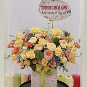 Giỏ hoa hồng, giỏ hoa hồng đẹp, giỏ hoa đẹp, mẫu giỏ hoa đẹp