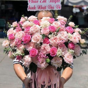 Giỏ hoa hồng, giỏ hoa hồng đẹp, giỏ hoa đẹp, mẫu giỏ hoa đẹp