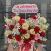 Giỏ hoa hồng, giỏ hoa hồng đẹp, giỏ hoa đẹp, mẫu giỏ hoa đẹp