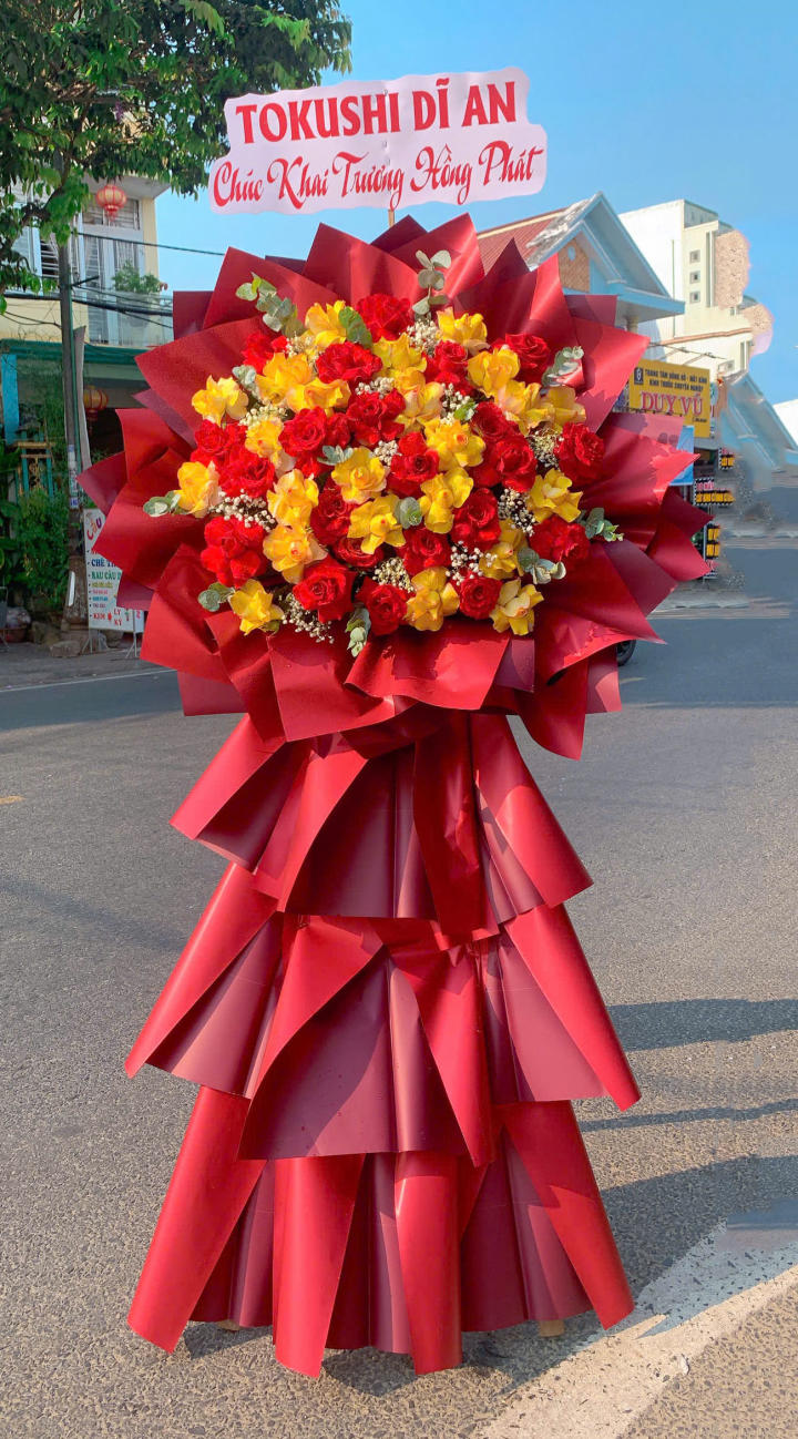kệ hoa khai trương đẹp, hoa khai trương đẹp, lẳng hoa khai trương đẹp