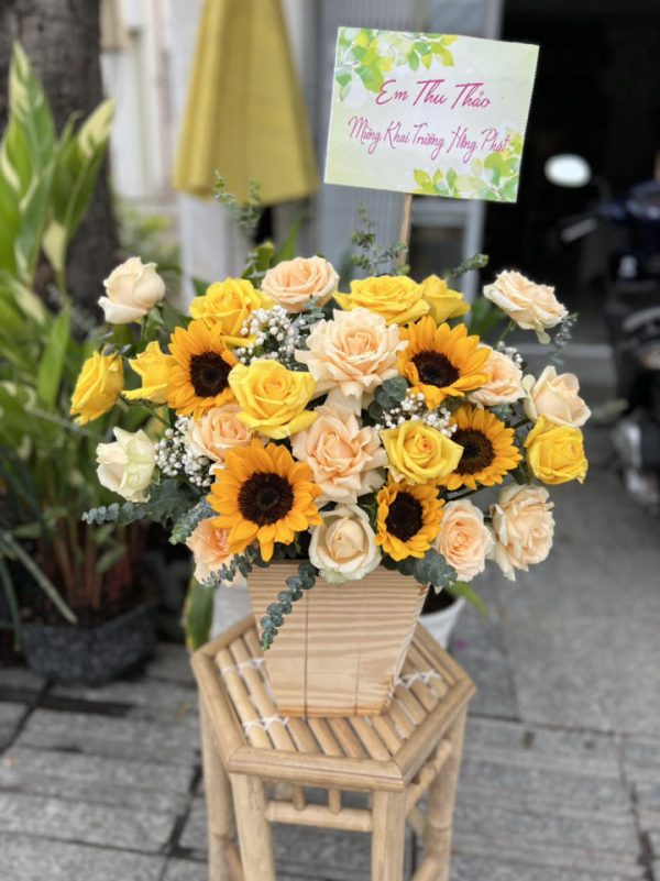 Giỏ hoa đẹp, giỏ hoa khai trương, giỏ hoa sinh nhật, hoa sinh nhật đẹp