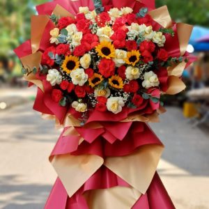 Kệ hoa hồng khai trương, kệ hoa khai trương đẹp, kệ hoa khai trương, mẫu hoa khai trương