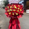 Kệ hoa hồng khai trương, kệ hoa khai trương đẹp, kệ hoa khai trương, mẫu hoa khai trương