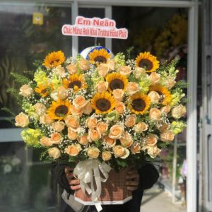 Giỏ hoa hồng, giỏ hoa hồng đẹp, giỏ hoa đẹp, mẫu giỏ hoa đẹp