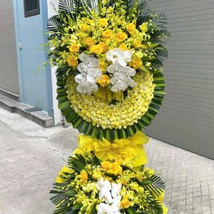 kệ hoa đám tang đẹp, hoa đám tang hiện đại, lẳng hoa đám tang, lẳng hoa viếng