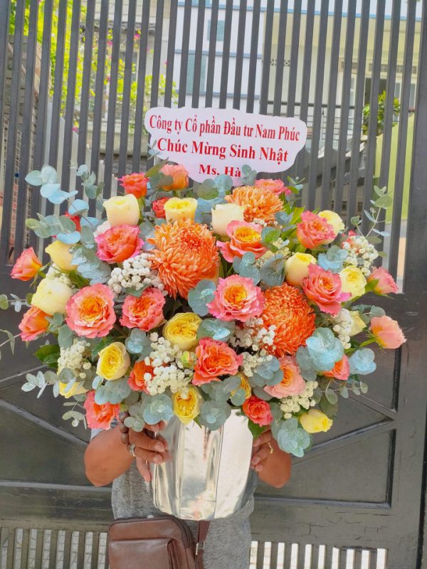 Giỏ hoa đẹp, giỏ hoa khai trương, giỏ hoa sinh nhật, hoa sinh nhật đẹp