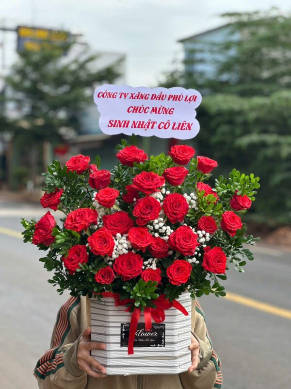 Giỏ hoa đẹp, giỏ hoa sinh nhật, giỏ hoa sinh nhật đẹp
