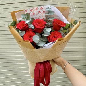 Bó hoa hồng 5 bông