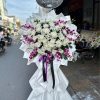 Kệ hoa viếng đẹp, kệ hoa viếng, kệ hoa tang lễ, hoa tang lễ đẹp