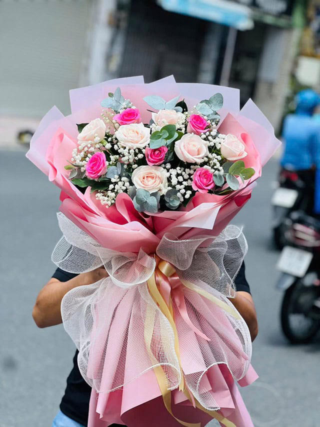 Bó hoa hồng 10 bông