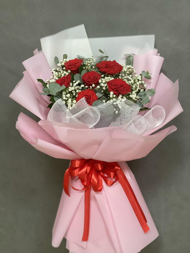 Bó hoa hồng 5 bông