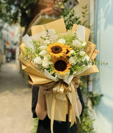 Bó hoa hướng dương 3 bông