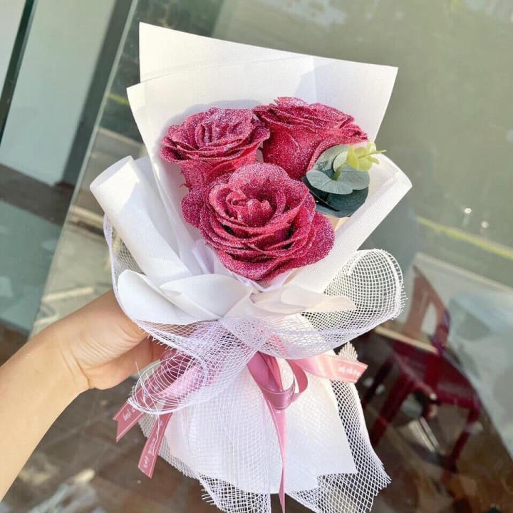 Bó hoa hồng 3 bông