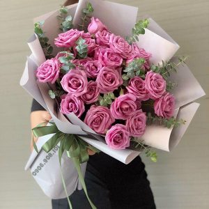bó hoa hồng tím, bó hoa hồng tím đẹp, bó hoa sinh nhật đẹp