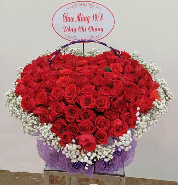Giỏ hoa đẹp, giỏ hoa sinh nhật, giỏ hoa sinh nhật đẹp