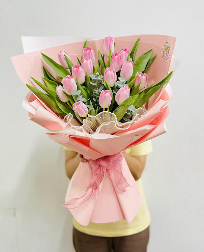 Bó hoa tulip hồng