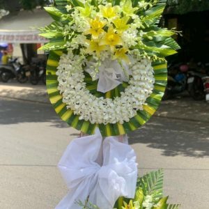 Kệ hoa viếng đẹp, kệ hoa viếng, kệ hoa tang lễ, hoa tang lễ đẹp