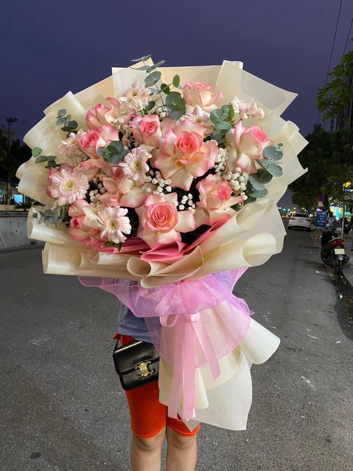 Bó hoa hồng song hỷ đẹp 