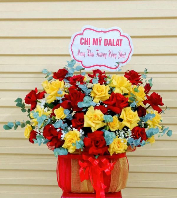 Lẵng hoa khai trương 500k