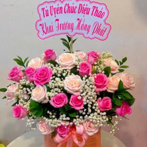 Giỏ hoa đẹp, giỏ hoa khai trương, giỏ hoa sinh nhật, hoa sinh nhật đẹp