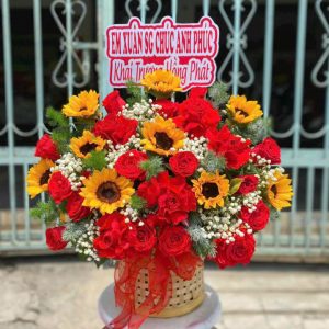 giỏ hoa khai trương 300k