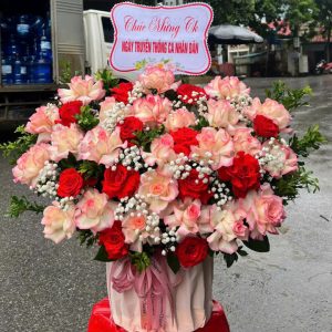 Giỏ hoa 20/10, hoa 20/10, hoa đẹp 20/10