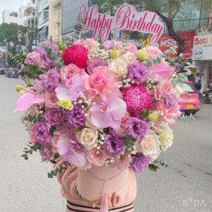 Giỏ hoa sinh nhật, giỏ hoa sinh nhật đẹp, hoa sinh nhật đẹp