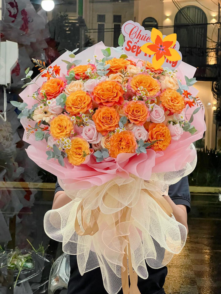 Bó hoa sinh nhật, bó hoa sinh nhật đẹp, hoa sinh nhật đẹp