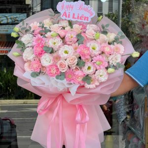 Bó hoa sinh nhật, bó hoa sinh nhật đẹp, hoa sinh nhật đẹp