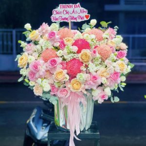 Giỏ hoa khai trương, giỏ hoa khai trương đẹp, hoa khai trương đẹp