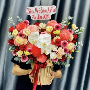 Giỏ hoa khai trương, giỏ hoa khai trương đẹp, hoa khai trương đẹp
