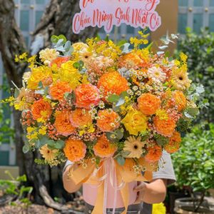 Giỏ hoa khai trương, giỏ hoa khai trương đẹp, hoa khai trương đẹp