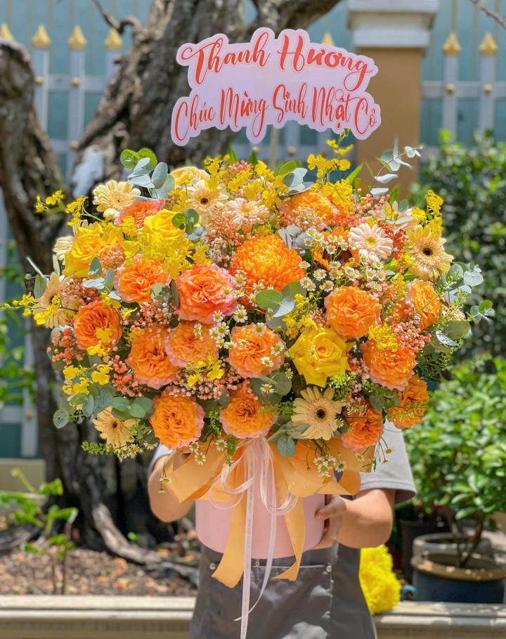 Giỏ hoa khai trương, giỏ hoa khai trương đẹp, hoa khai trương đẹp