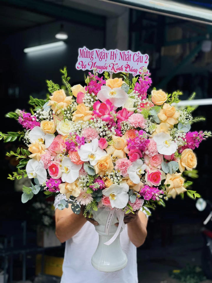 Giỏ hoa sinh nhật, giỏ hoa sinh nhật đẹp, hoa sinh nhật đẹp