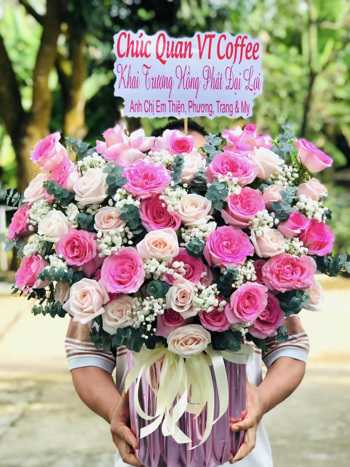 Giỏ hoa khai trương, giỏ hoa khai trương đẹp, hoa khai trương đẹp