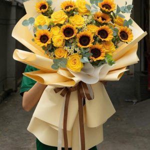 Bó hoa hường dương, bó hoa hướng dương đẹp, hoa hướng dương đẹp