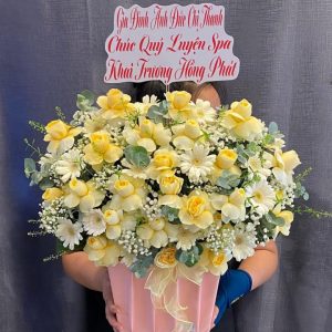 giỏ hoa đẹp, giỏ hoa sinh nhật đẹp, giỏ hoa khai trương đẹp