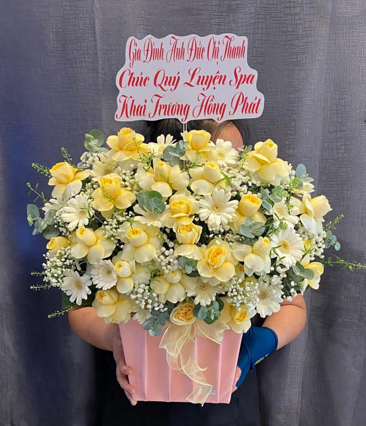 giỏ hoa đẹp, giỏ hoa sinh nhật đẹp, giỏ hoa khai trương đẹp