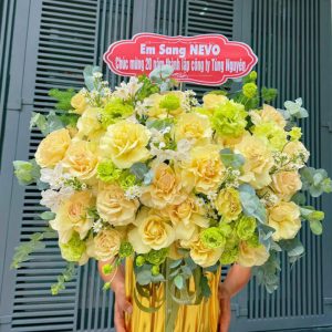 giỏ hoa đẹp, giỏ hoa sinh nhật đẹp, giỏ hoa khai trương đẹp