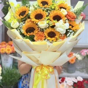 Bó hoa hường dương, bó hoa hướng dương đẹp, hoa hướng dương đẹp