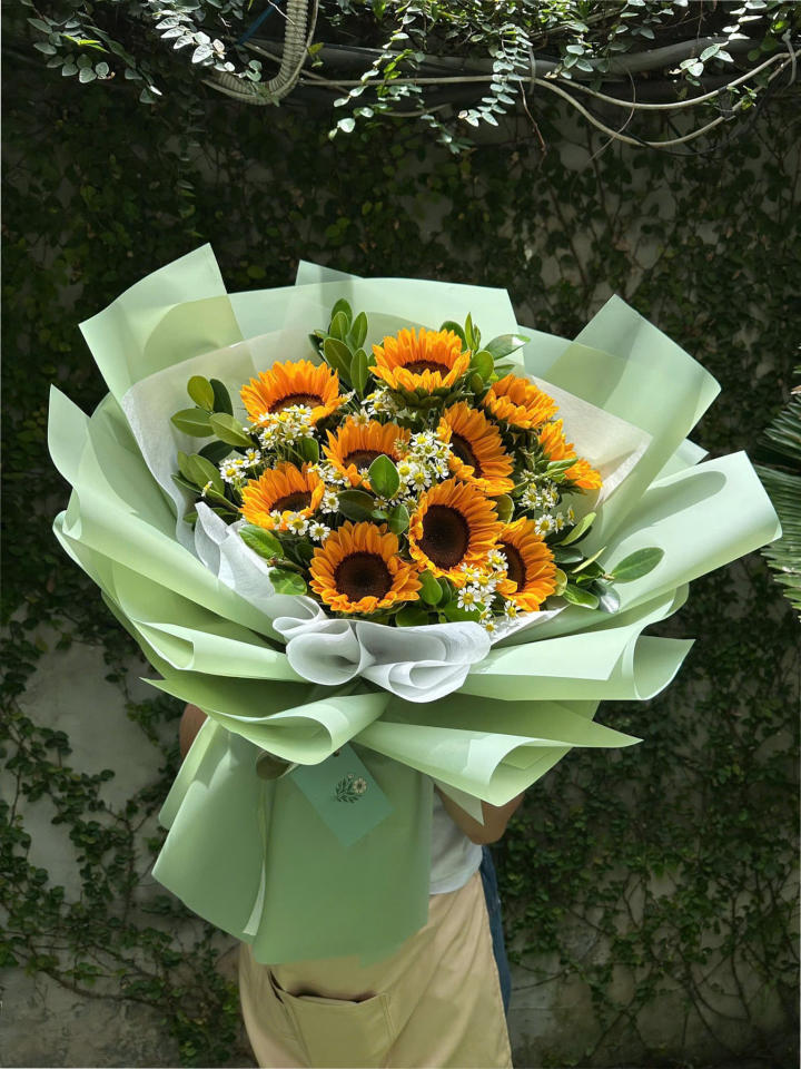 Bó hoa hường dương, bó hoa hướng dương đẹp, hoa hướng dương đẹp