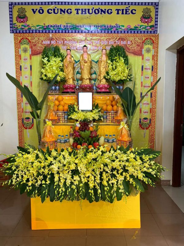 Hoa bàn thờ đám tang, hoa bàn thờ đám tang đẹp. hoa bàn thờ đám tang sang trọng