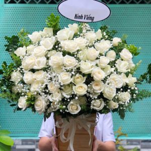 Giỏ hoa viếng, lẳng hoa viếng, giỏ hoa viếng đẹp, lẳng hoa viếng đẹp