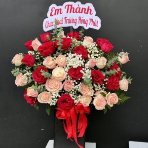 Giỏ hoa khai trương, giỏ hoa khai trương đẹp, hoa khai trương đẹp