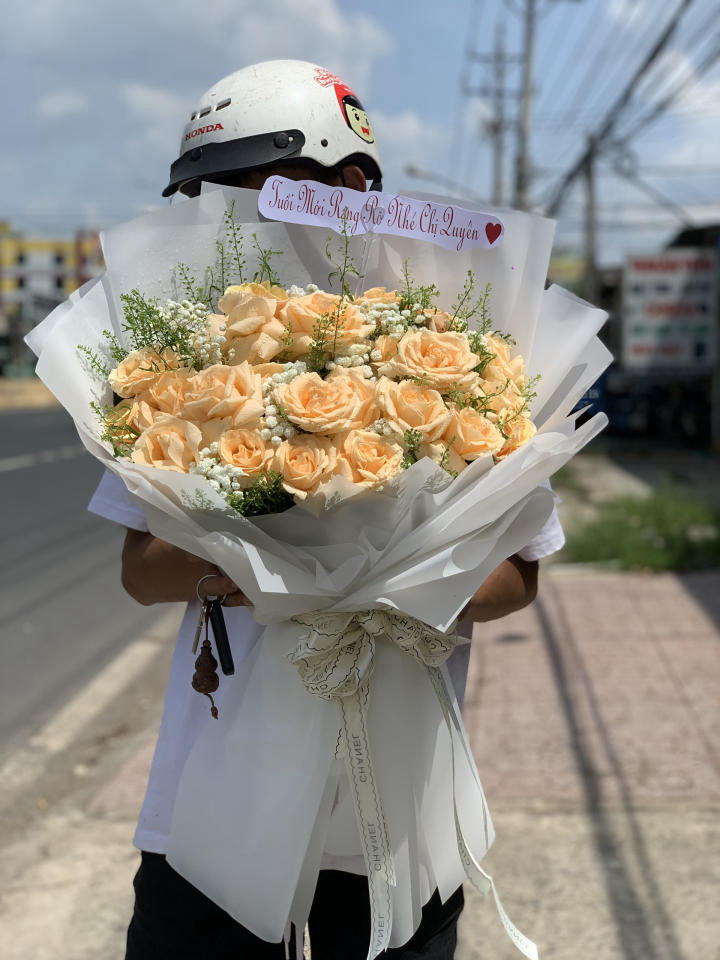Bó hoa sinh nhật, bó hoa sinh nhật đẹp, hoa sinh nhật đẹp