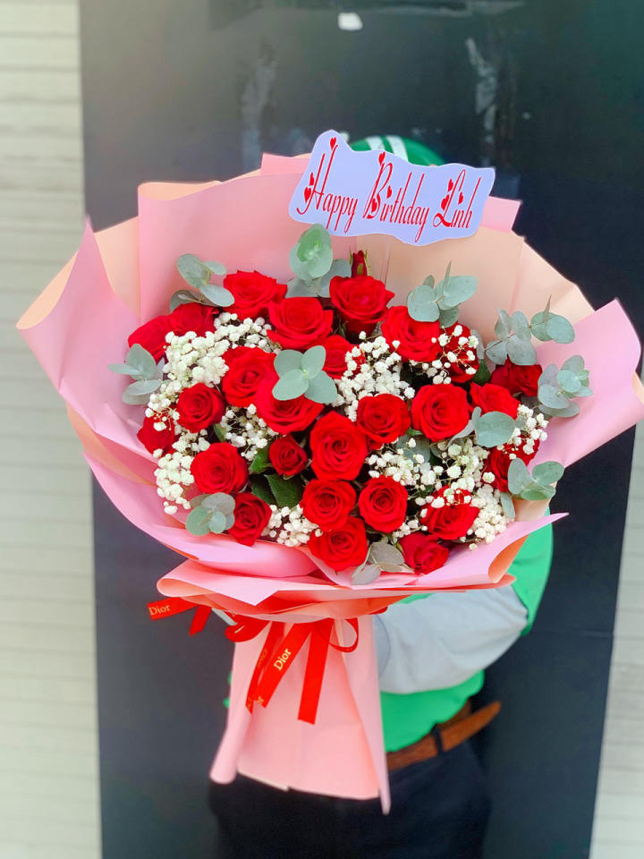 Bó hoa sinh nhật, bó hoa sinh nhật đẹp, hoa sinh nhật đẹp