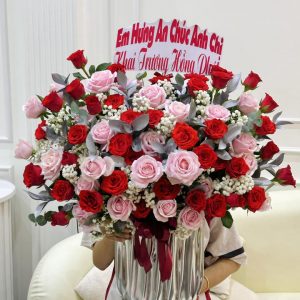 giỏ hoa đẹp, giỏ hoa sinh nhật đẹp, giỏ hoa khai trương đẹp