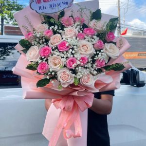 Bó hoa sinh nhật, bó hoa sinh nhật đẹp, hoa sinh nhật đẹp